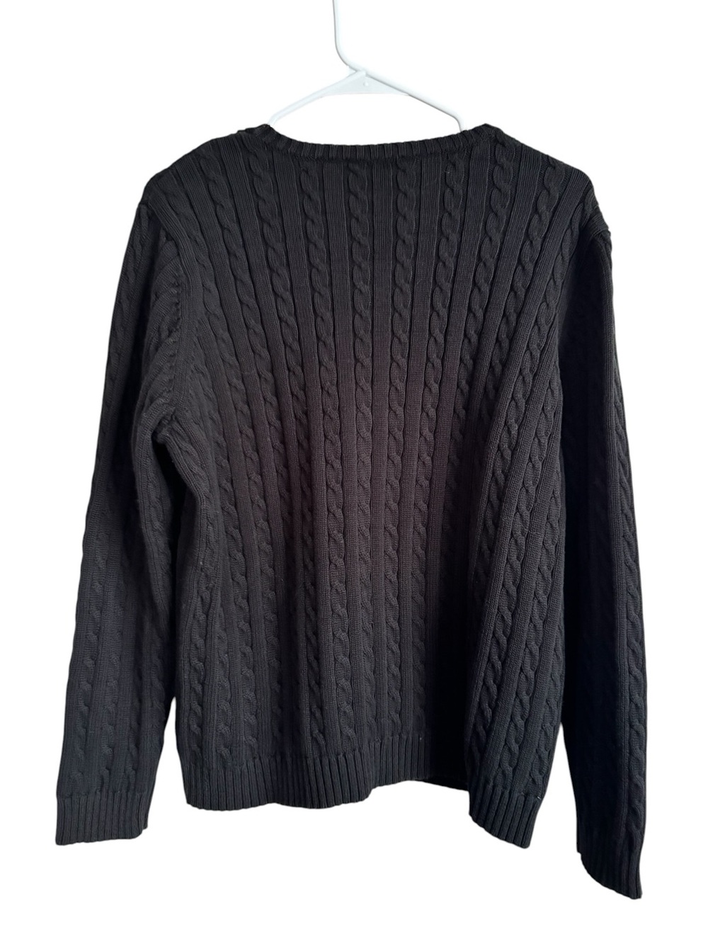 Lauren Ralph Lauren Black Cable-Knit Crewneck Sweater - Picture 5 of 5